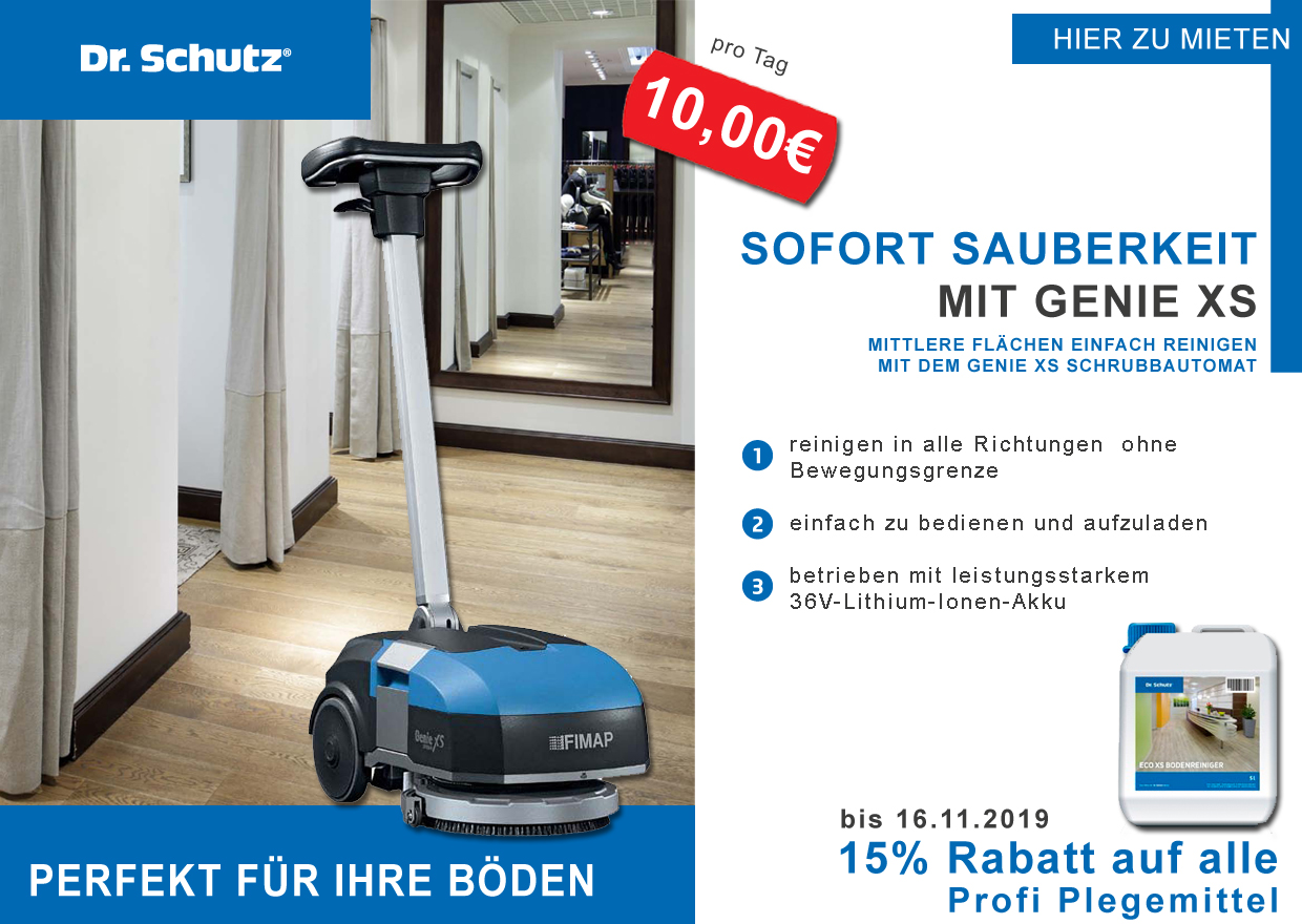 Bodenreinigung mit Profigerät